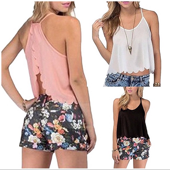 Open back chiffon sexy Blouse top - Picture 4 of 7